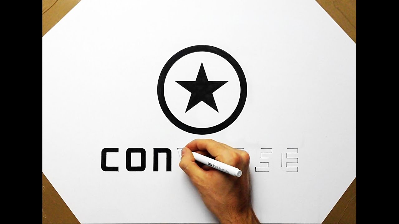 converse all star logo drawing