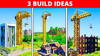 3 CONSTRUCTION SITE Ideas in Minecraft | Timelapse