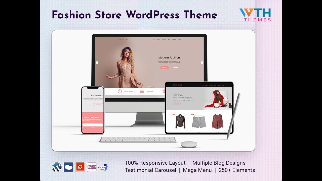 Bella Fashion Store WordPress Theme - YouTube