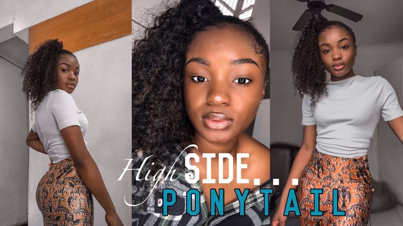 BELLA HADID INSPIRED HIGH PONY SIDE PART *TRENDY* - YouTube