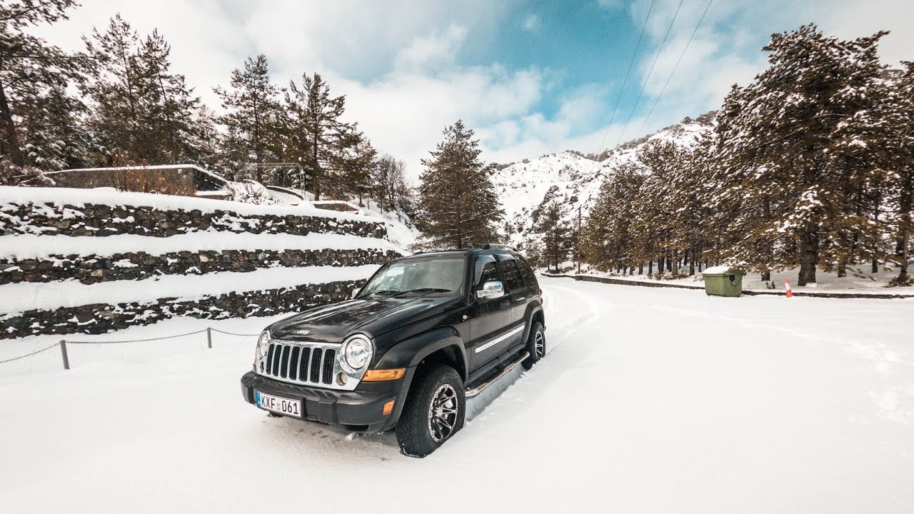 4K TROODOS  Mountains Cyprus | heavy snow fall 25th January 2022