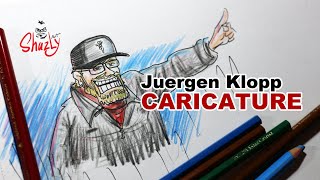 drawing caricature of Juergen Klopp :) - تجربتي - رسم يرجن كلوب كاريكاتير