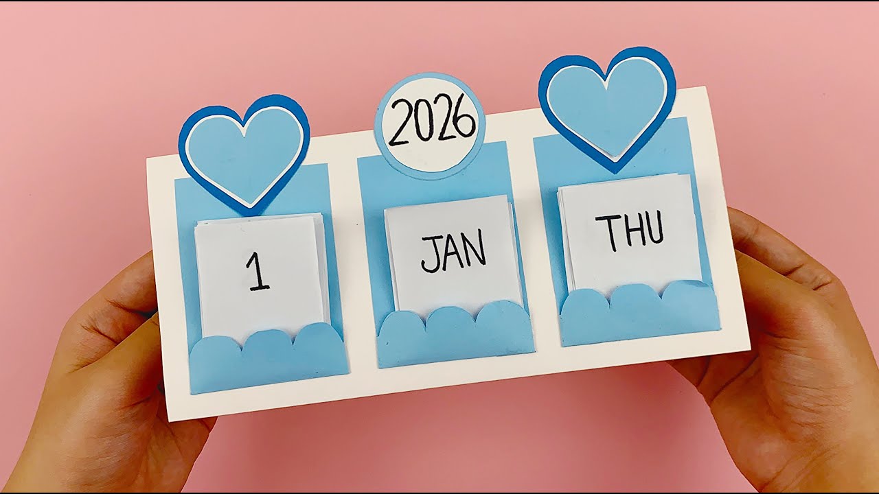 How To Make a Paper Calendar for 2026 | New Year Calendar DIY