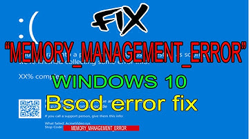 How to Fix Memory Management Error In Windows 7/8/10 [2 method] blue screen of death (2020 method)