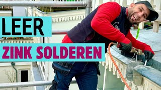 Learn to solder zinc and make zinc roof drains