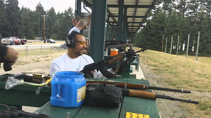 At the Range with a Tula SKS, Two WASR AK47s, Polish Underfold AK47 and a Winchester 94 .30-30