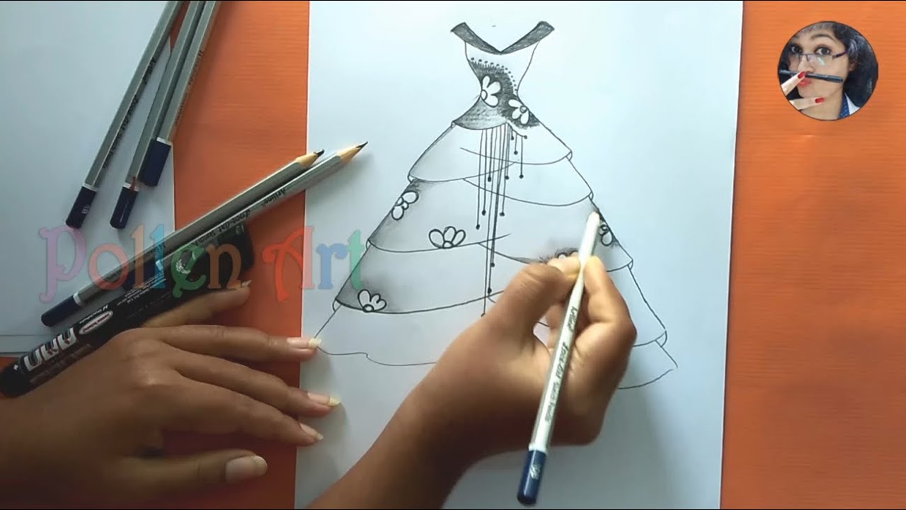 how to draw, barbie dress drawing easy | vizatime fustanesh | draw a dress | S Pollen