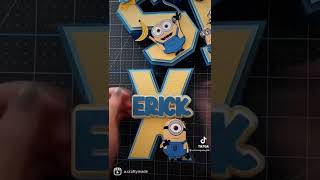 3D letters-Minions-party decoration💛💙 #cricut#cricutmade#custommade#handmade#fyp#foryoupage