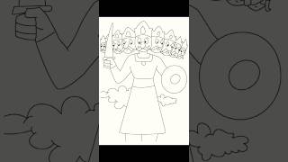 Ravan ka ￼ghamand ॥#art #tutorial #shorts #short #ravan #ravanstatus #ravandahan #art #sketch