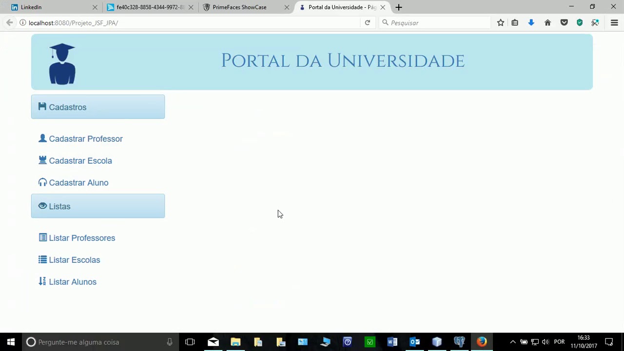 Aplicação exemplo de Desenvolvimento Web com JSF e JPA do JAVA - YouTube