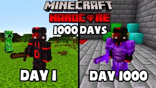 I Survived 1000 Days In HARDCORE Minecraft...