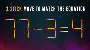 South Korea | fix The Equation by moving 1 stick || Matchstick Puzzle | thony official