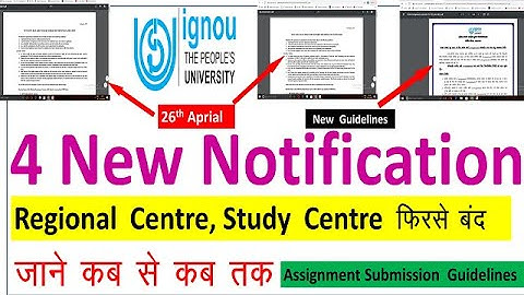 ignou new notification|ignou 4 new notification|ignou assignment submission last date for june 2021