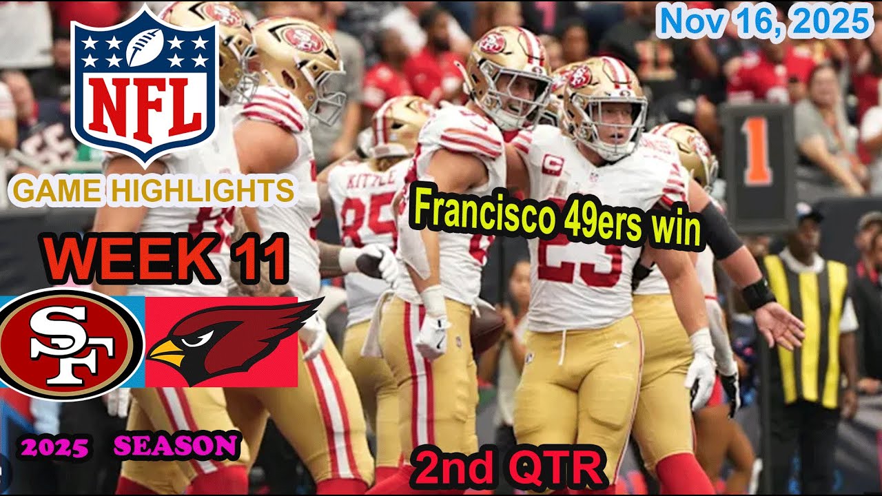 Arizona Cardinals vs San Francisco 49ers   Week 11 Full Game Highlights NFL  Nov 16, 2025