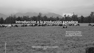 Introducción a la ganadería Parte I
