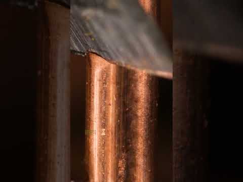 Cutting Copper Close-Up