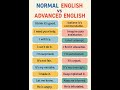 Normal English Vs Advanced English Stop Speaking Basic English Try This Instead рџ Ґ AdvancedEnglish Normal English Vs Advanced English Stop Speaking Basic English Try This Instead рџ Ґ AdvancedEnglish