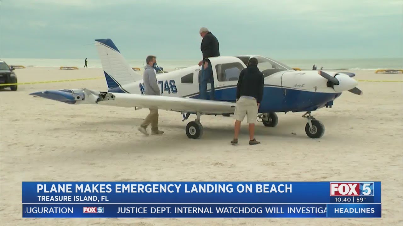 Plane Makes Emergency Landing on Fla. Beach YouTube