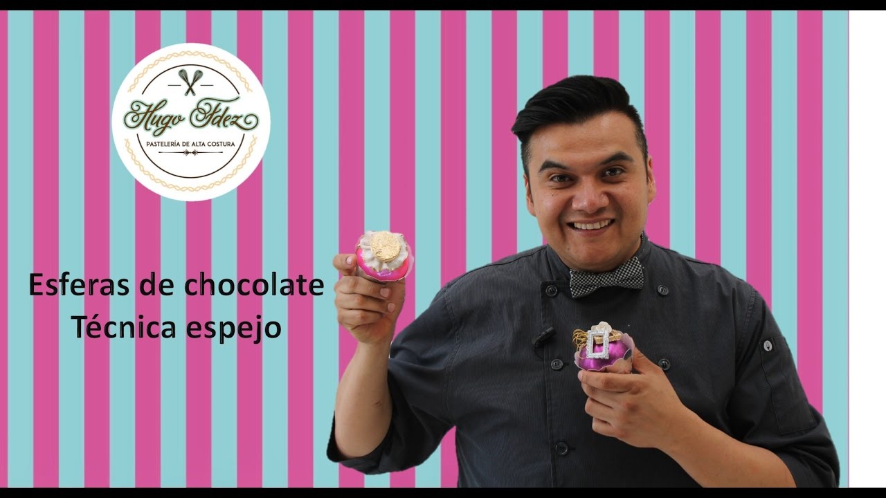 Esferas de chocolate con técnica espejo