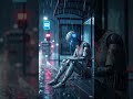 Sad Rebot in the Rain