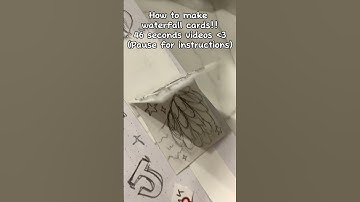 || How I make waterfall cards! 💦 || #art #tutorial #cutecraftideas #cutecraft #arthack #crafthacks