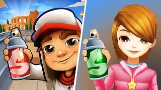 Subway Surfers VS Subway Princess Runner, Subway Surfers New Update Rome, Subway Surf Youtube screenshot 5