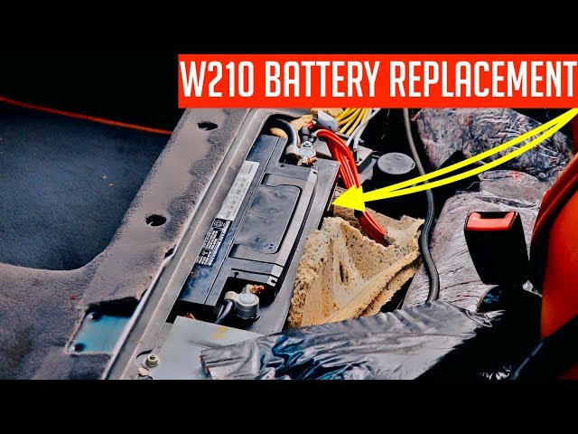 How to Change Battery on Mercedes E Class W210 | W210 Battery Location -  YouTube
