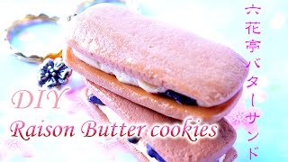 六花亭バターサンドの作り方 Raison Butter Sandwichi cookies