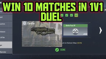HOW TO WIN 10 MATCHES IN 1V1 DUEL IN SALOON MAP | CORDITE FOR FREE | COD MOBILE | PHANTOM GAMER