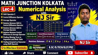 Numerical Analysis | Shift ,Central Difference , Average Operator | Finding Missing Term