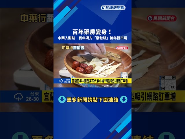 百年藥房變身!中藥入甜點 百年漢方"潮包裝"搶市－民視新聞