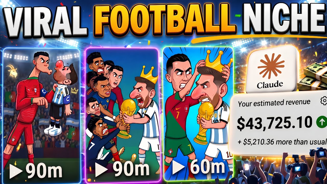 Create Viral Football Videos with NEW AI Tool 🤯 (100% FREE) | Faceless YouTube Automation 2026