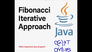 Fibonacci Iterative approach in Java || most important Java interview program