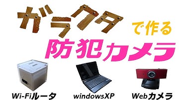 捨てるガラクタで作る防犯カメラ【ほぼ無料】