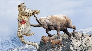 Brave Warthog Knock Down Herd Cheetah With Their Horns To Rescue Baby | Warthog, Ibex Vs Cheetah