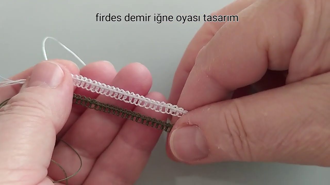 680- Trabzanlı şerit/ çok istek alan farklı şekilde iğne oyası modeli anlatımlı yapılışı