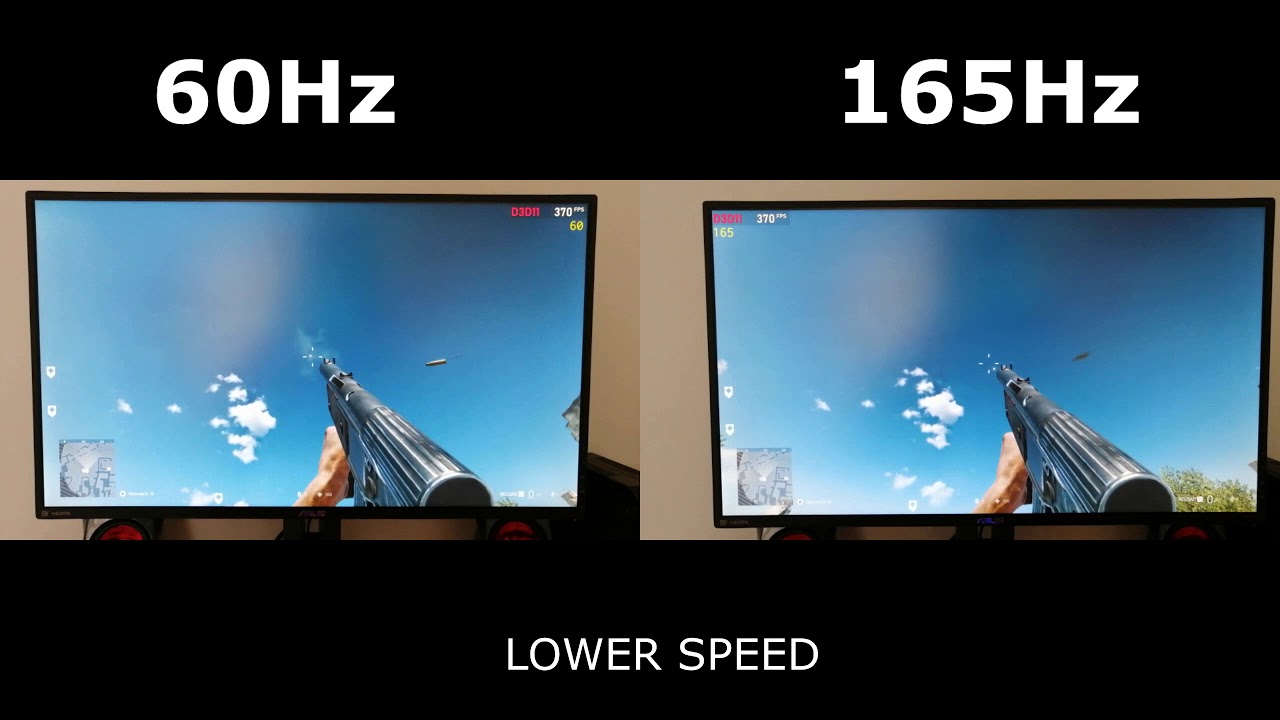 60Hz vs 165Hz / 370FPS 