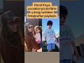 Hazal Kaya, çocuklarıyla birlikte çıktığı tatilden fotoğraflar paylaştı.
