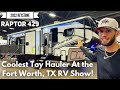 Coolest Toy Hauler at the Fort Worth, TX RV Show! Keystone Raptor 429 Side Patio