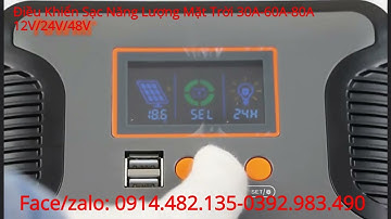 Bộ Điều Khiển Sạc Năng Lượng Mặt Trời Sản Phẩm Mới PWM 30A-60A-80A 12V/24V/36V/48V Tự Động Nhận
