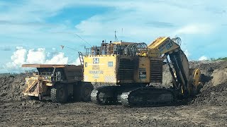 SHOVEL KOMATSU 40006 vs CAT®785C // Teknik Loading Double Side@pakemtrj777