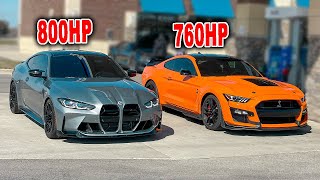 MODIFIED BMW G82 M4 RACES MUSTANG GT500