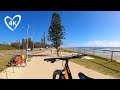 4k bike ride  burleigh heads to main beach  gold coast australia  emtb  treadmill background