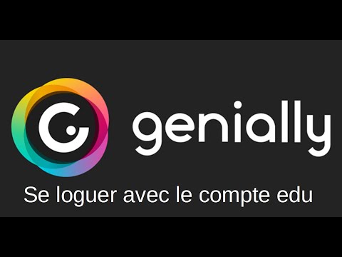 Genially   02   se connecter avec le compte edu