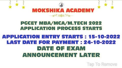 🔴PGCET 2022 DATE OF APPLICATION ANNOUNCED BY KEA 🔴