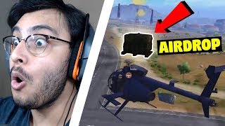 CATCHING AN AIRDROP WITH HELICOPTER ? | PUBG MOBILE HIGHLIGHTS | RAWKNEE