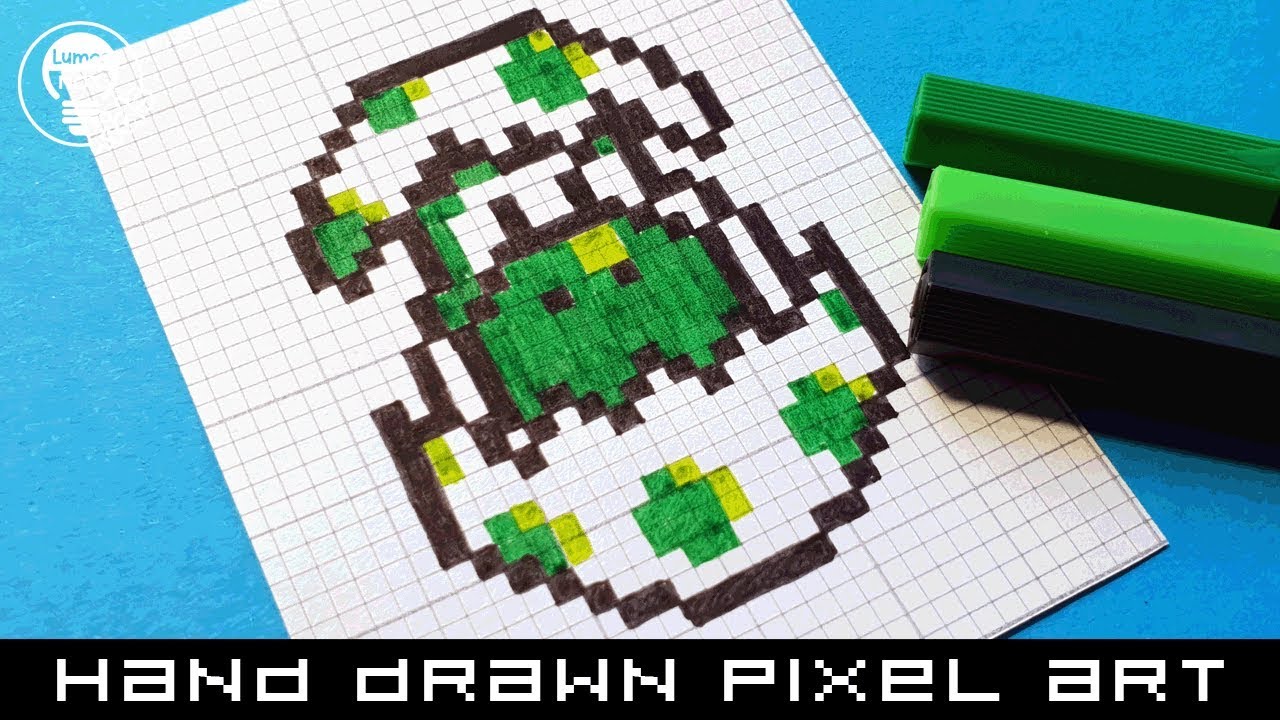 Hand Drawn Pixel Art Speedpaint How To Draw A Yoshi Egg Mario Bros Pixelart Speedpaint Youtube