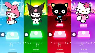 Hello Kitty Team! My Melody VS Kuromi VS Chococat VS Hello Kitty || Tiles Hop EDM Rush! screenshot 5