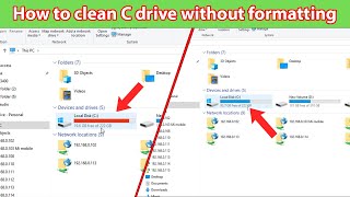 How to clean c drive in windows 10 without formatting