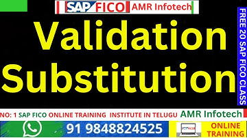 Validation & Substitution concept |SAP FICO Training in Telugu| SAP FICO Course in Telugu